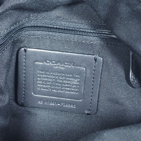 Coach Mini Pebble Leather Backpack Black Gold Hardware Charlie Style Bag Purse - Picture 6 of 9